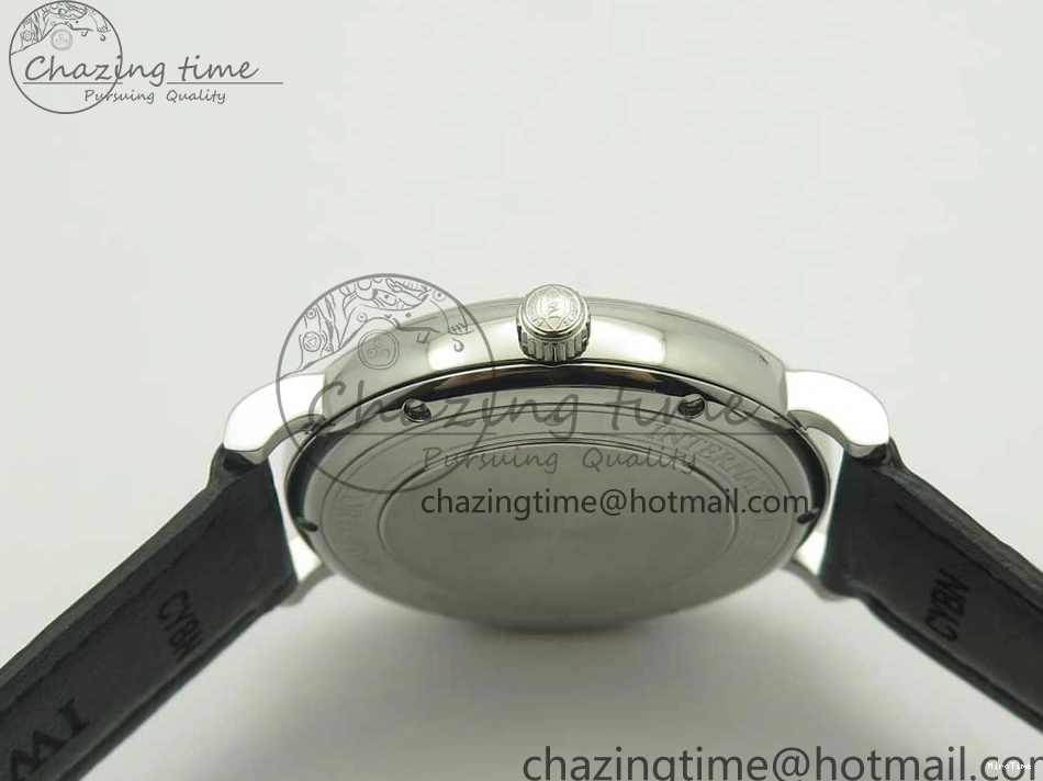 MIROTIME 0303 Supportive Portofino Automatic SS AF 1:1 Best Edition White Dial on Black Croco Leather Strap A 7184